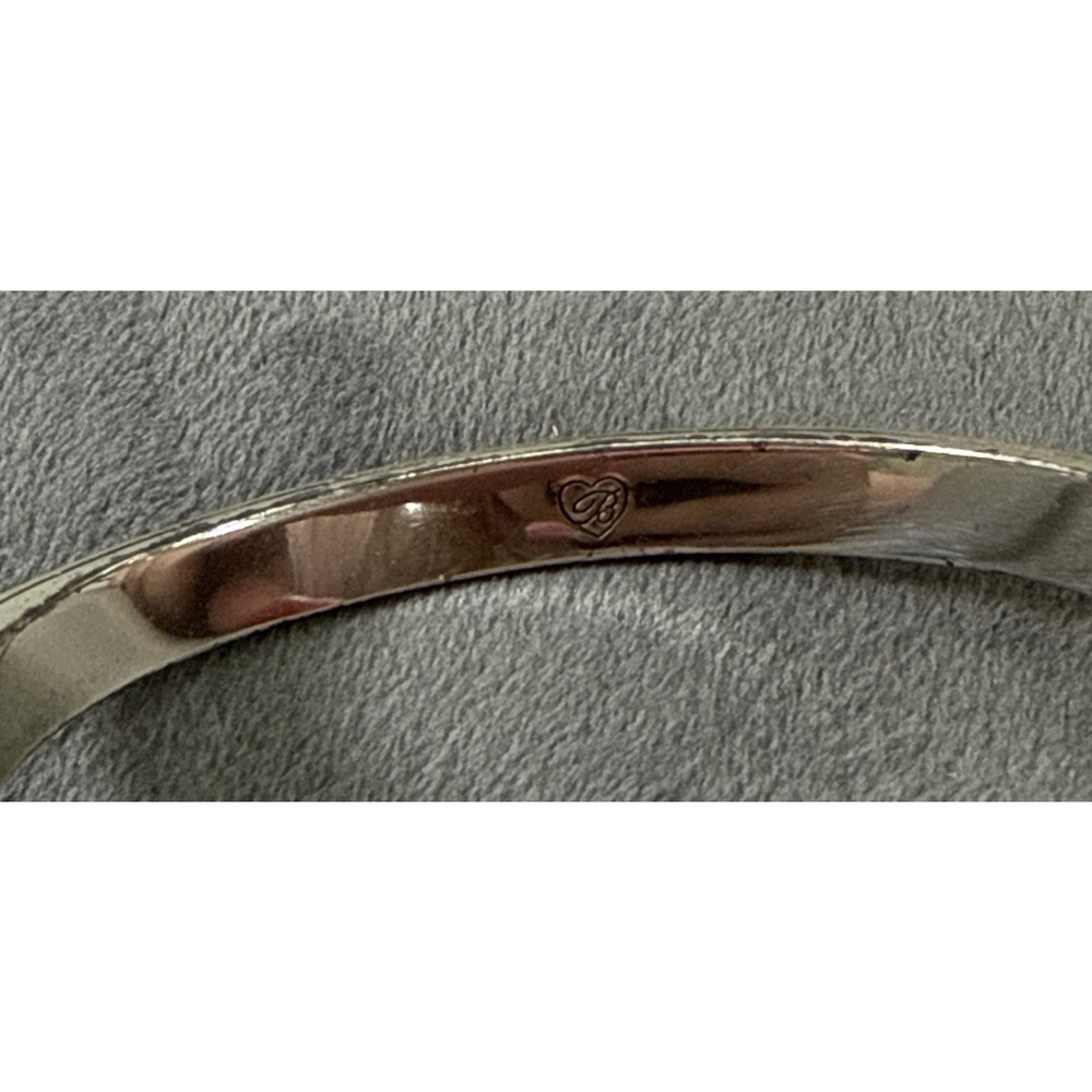 Brighton Silver Slim Bangle Hinged Bracelet Lot of 5 Rhinestones Benefits Chrty - Picture 4 of 16